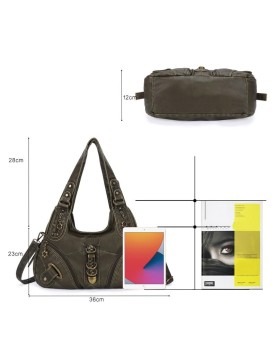 Vintage distressed hand-woven women's bag