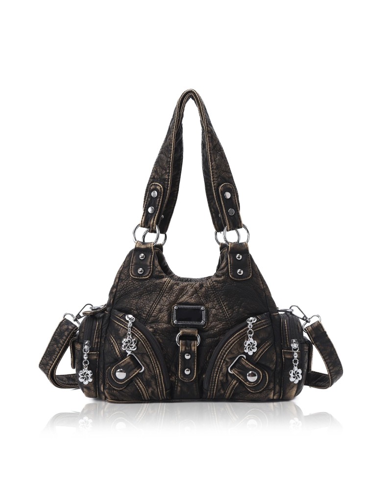 Retro distressed metal women's bag