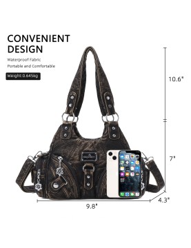 Retro distressed metal women's bag