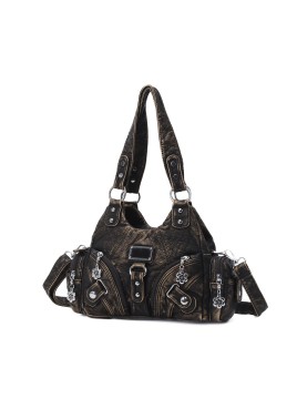 Retro distressed metal women's bag