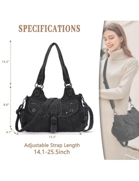 Retro motorcycle style multi-purpose women's bag
