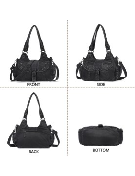 Retro motorcycle style multi-purpose women's bag