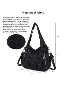 Retro woven pattern multi-back women's bag