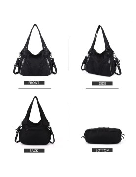 Retro woven pattern multi-back women's bag