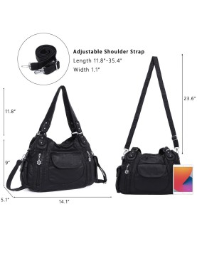 Retro distressed style multi-back women's bag