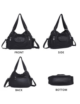 Retro distressed style multi-back women's bag