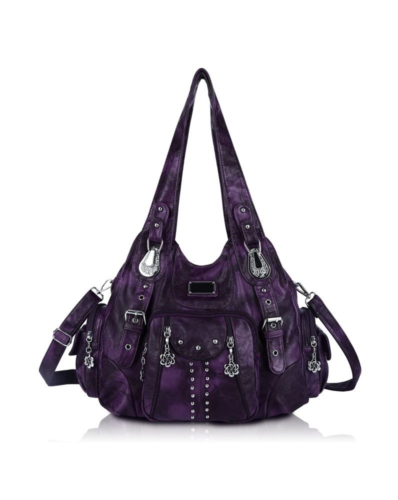 Retro punk style purple women's bag
