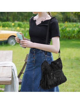 Punk style multi-back women's bag