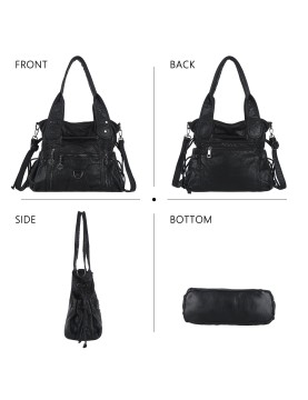 Punk style multi-back women's bag
