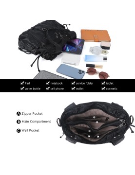 Punk style multi-back women's bag