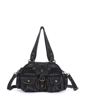 Vintage denim multi-pocket...