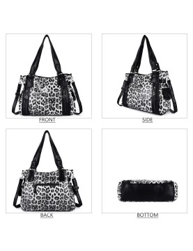 Wild leopard print multi-back women's bag