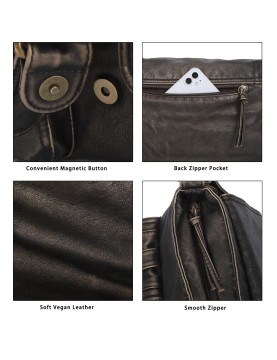 Retro messenger style multi-pocket women's bag