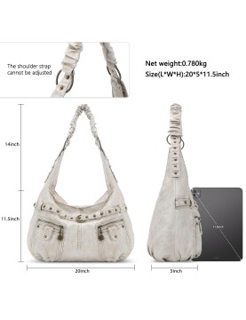 Vintage distressed wrinkled handbag