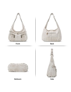 Vintage distressed wrinkled handbag