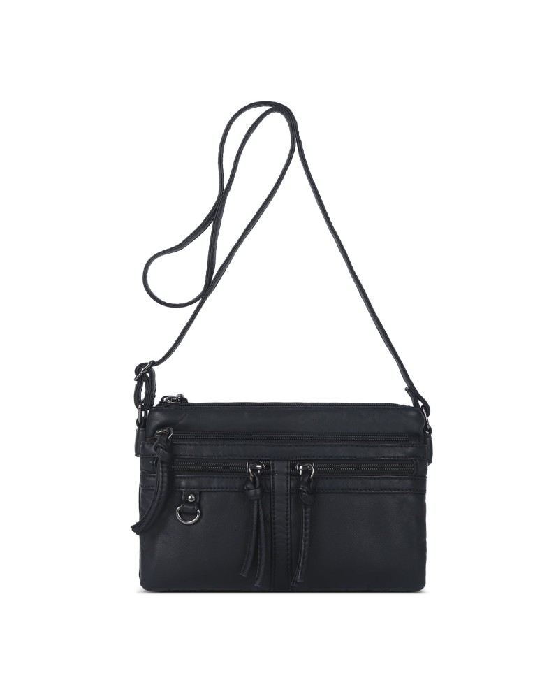 Simple multi-pocket crossbody bag