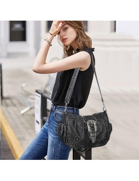 Western cowboy style rivet women's bag