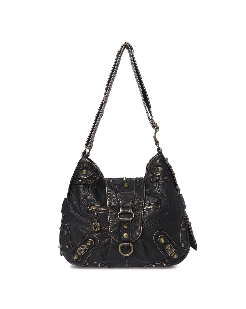Punk style rivet motorcycle bag