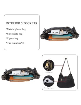 Punk style rivet motorcycle bag