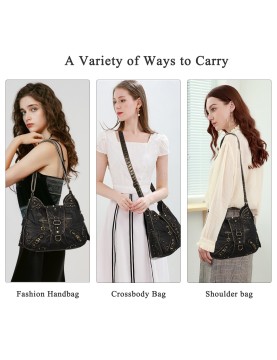 Punk style rivet motorcycle bag