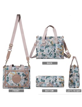 Artistic print handbag crossbody bag