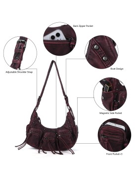 Vintage distressed tassel underarm bag