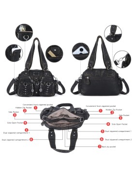 Punk style rivet chain women's bag