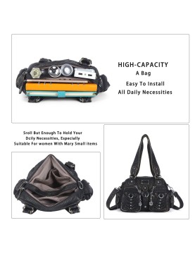 Punk style rivet chain women's bag
