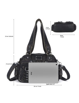 Punk style rivet chain women's bag