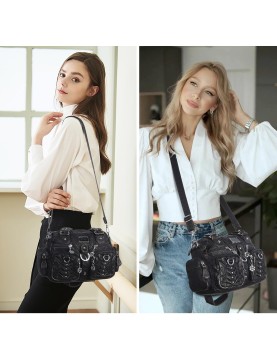 Punk style rivet chain women's bag