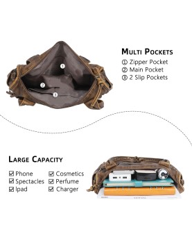 Vintage distressed multi-pocket work bag
