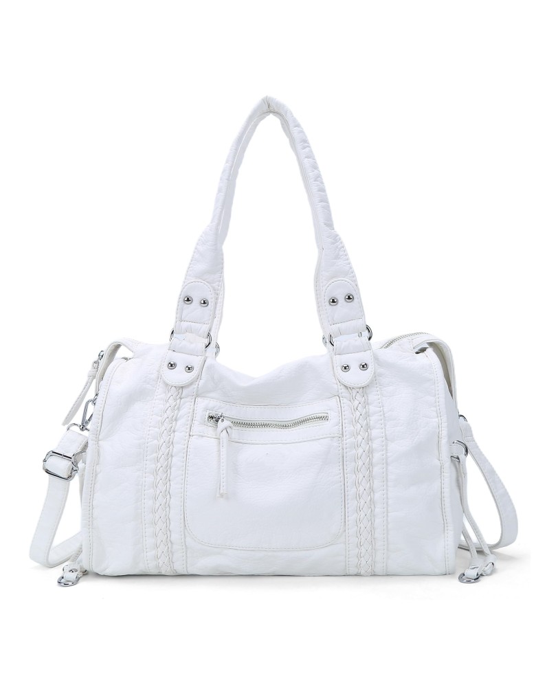 Vintage woven white handbag