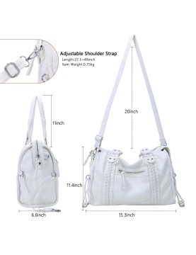 Vintage woven white handbag