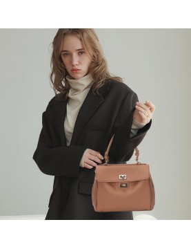Elegant lychee pattern handbag