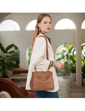 Elegant lychee pattern handbag