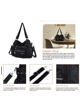 Punk style rivet woven handbag crossbody bag