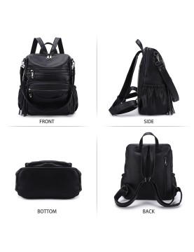 Multifunctional cowhide backpack