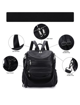 Multifunctional cowhide backpack