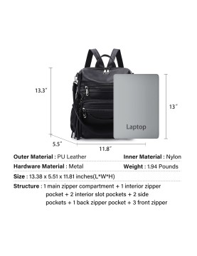 Multifunctional cowhide backpack