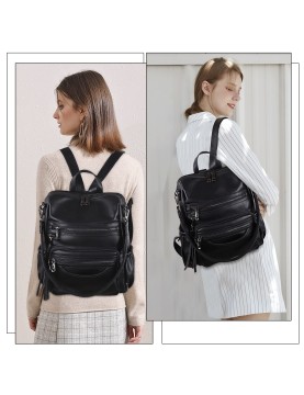 Multifunctional cowhide backpack