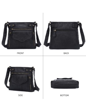 Vintage embossed shoulder crossbody bag