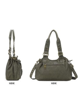 Vintage distressed motorcycle style handbag