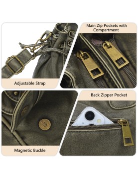 Vintage distressed motorcycle style handbag