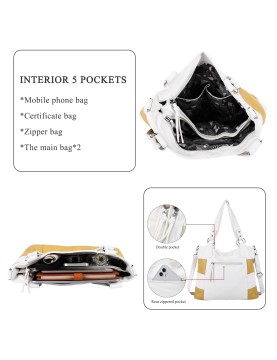 Contrast stripe handbag crossbody bag