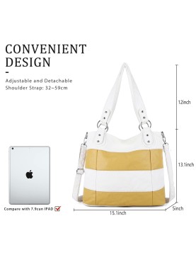 Contrast stripe handbag crossbody bag